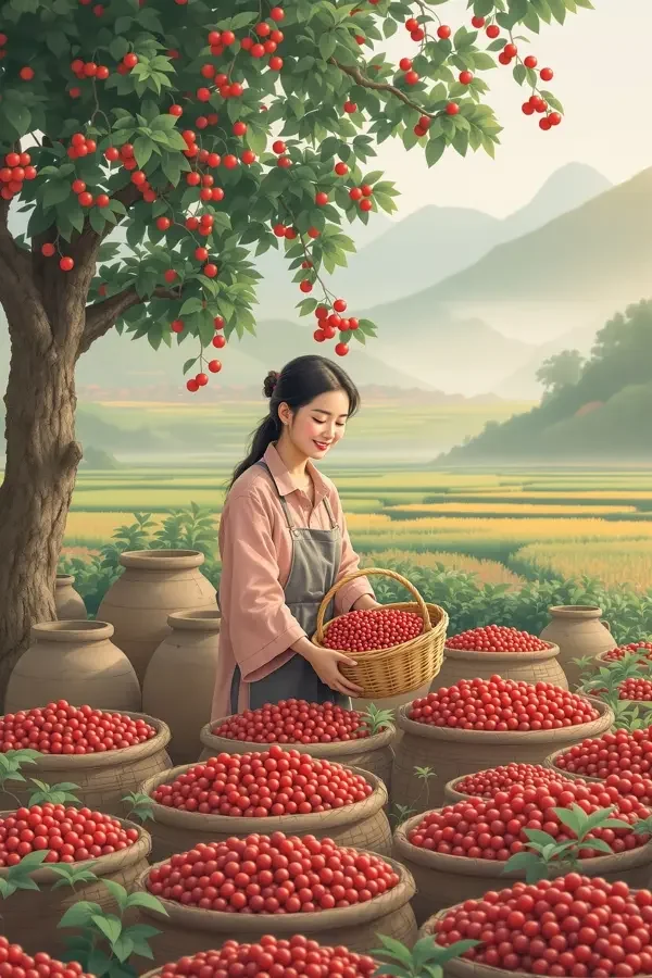 短剧《梅园山海情》封面海报，题材：家庭治愈